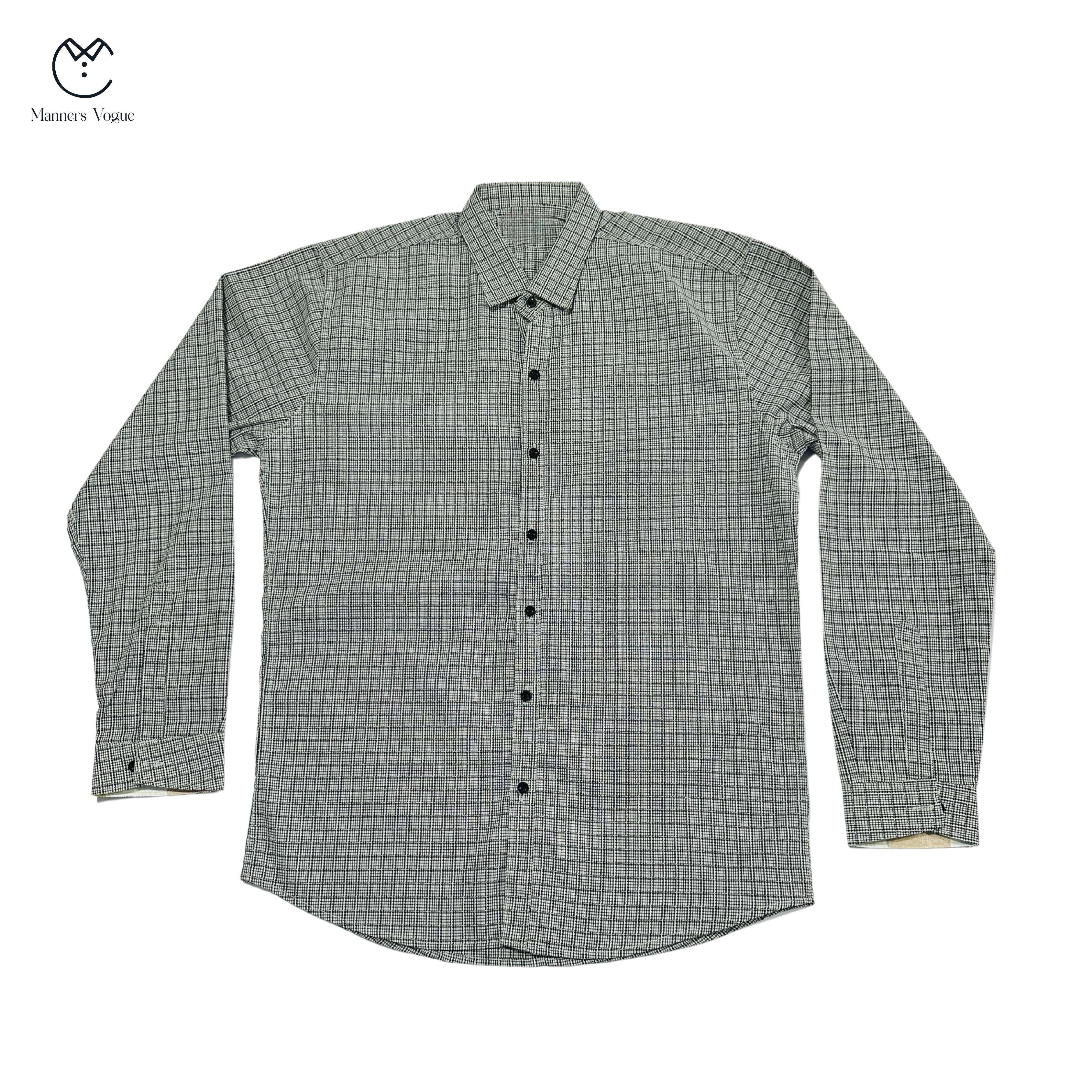 Men's Black & White Check Shirt
